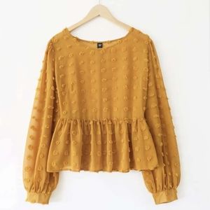 Mustard Pemplum Top